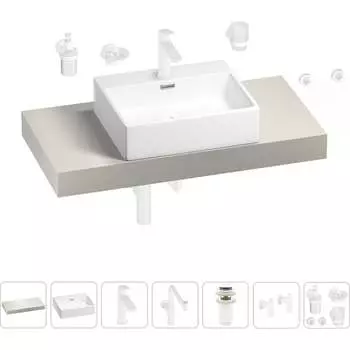 Комплект мебели для ванной комнаты с раковиной Wellsee