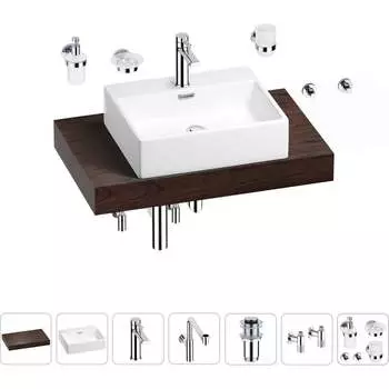 Комплект мебели для ванной комнаты с раковиной Wellsee