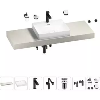 Комплект мебели для ванной комнаты с раковиной Wellsee Genuine Tree 201019712