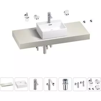 Комплект мебели для ванной комнаты с раковиной Wellsee