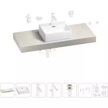 Комплект мебели для ванной комнаты с раковиной Wellsee