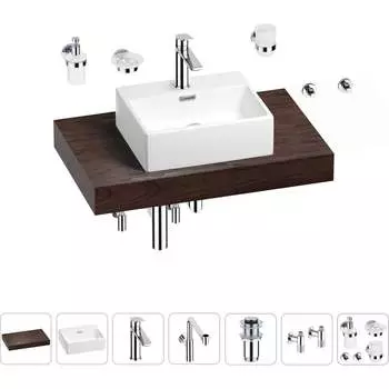 Комплект мебели для ванной комнаты с раковиной Wellsee