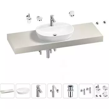 Комплект мебели для ванной комнаты с раковиной Wellsee