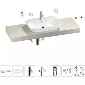 Комплект мебели для ванной комнаты с раковиной Wellsee