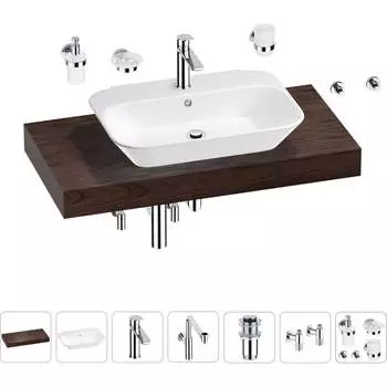 Комплект мебели для ванной комнаты с раковиной Wellsee