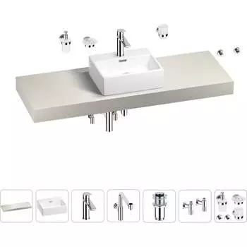 Комплект мебели для ванной комнаты с раковиной Wellsee