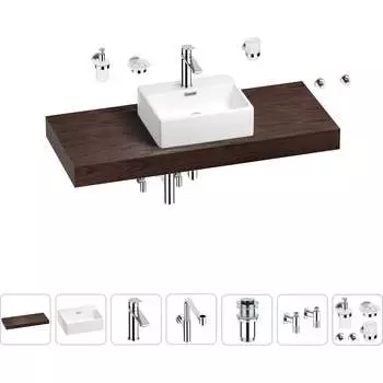 Комплект мебели для ванной комнаты с раковиной Wellsee