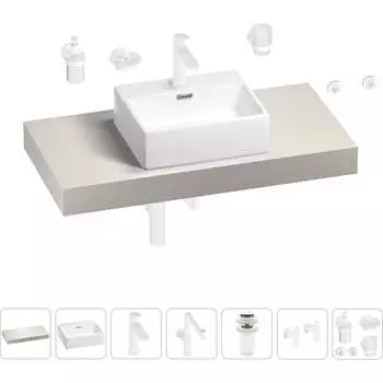 Комплект мебели для ванной комнаты с раковиной Wellsee