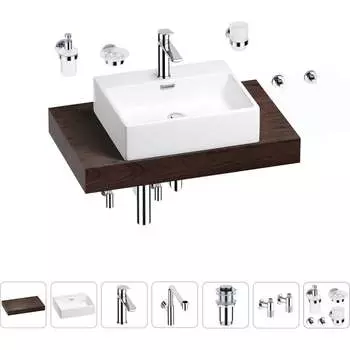 Комплект мебели для ванной комнаты с раковиной Wellsee