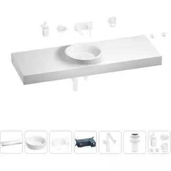 Комплект мебели для ванной комнаты с раковиной Wellsee
