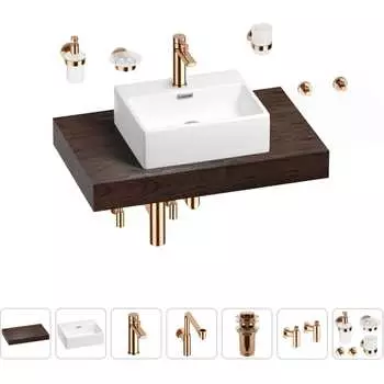 Комплект мебели для ванной комнаты с раковиной Wellsee