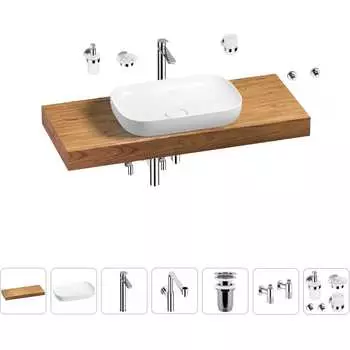 Комплект мебели для ванной комнаты с раковиной Wellsee