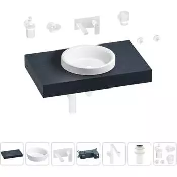 Комплект мебели для ванной комнаты с раковиной Wellsee