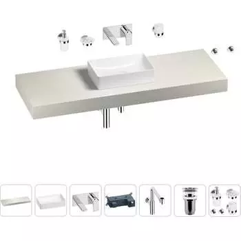 Комплект мебели для ванной комнаты с раковиной Wellsee Genuine Tree 201017106