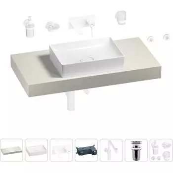 Комплект мебели для ванной комнаты с раковиной Wellsee