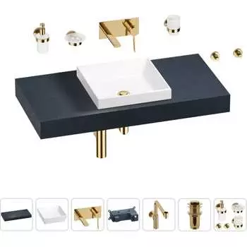 Комплект мебели для ванной комнаты с раковиной Wellsee