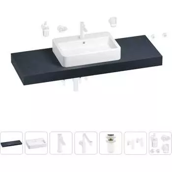 Комплект мебели для ванной комнаты с раковиной Wellsee