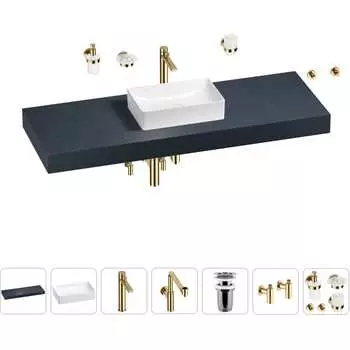 Комплект мебели для ванной комнаты с раковиной Wellsee