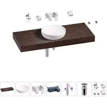Комплект мебели для ванной комнаты с раковиной Wellsee