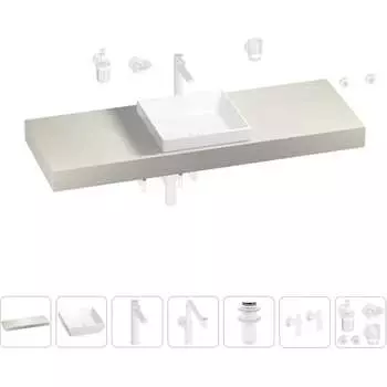 Комплект мебели для ванной комнаты с раковиной Wellsee