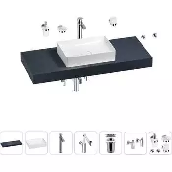 Комплект мебели для ванной комнаты с раковиной Wellsee