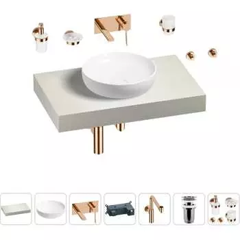 Комплект мебели для ванной комнаты с раковиной Wellsee