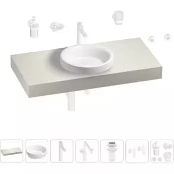 Комплект мебели для ванной комнаты с раковиной Wellsee