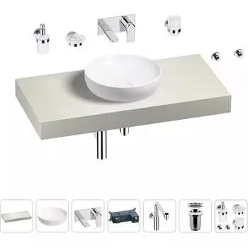 Комплект мебели для ванной комнаты с раковиной Wellsee