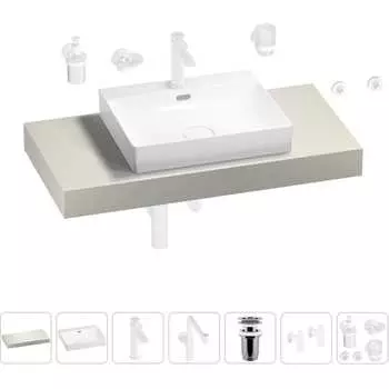 Комплект мебели для ванной комнаты с раковиной Wellsee