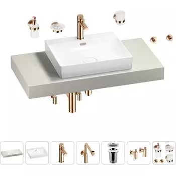 Комплект мебели для ванной комнаты с раковиной Wellsee