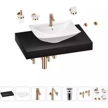 Комплект мебели для ванной комнаты с раковиной Wellsee Genuine Tree 201018989