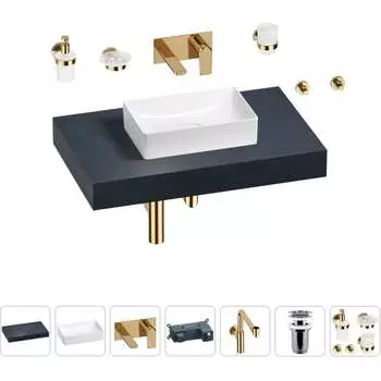 Комплект мебели для ванной комнаты с раковиной Wellsee