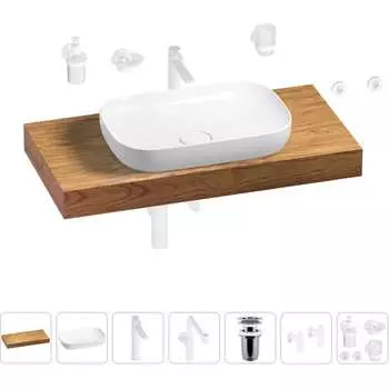 Комплект мебели для ванной комнаты с раковиной Wellsee