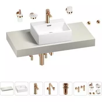 Комплект мебели для ванной комнаты с раковиной Wellsee