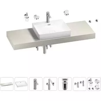 Комплект мебели для ванной комнаты с раковиной Wellsee