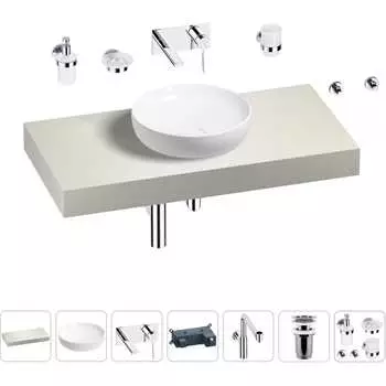 Комплект мебели для ванной комнаты с раковиной Wellsee