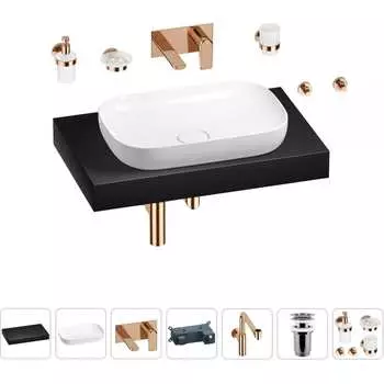 Комплект мебели для ванной комнаты с раковиной Wellsee Genuine Tree 201014124