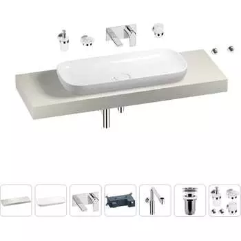 Комплект мебели для ванной комнаты с раковиной Wellsee