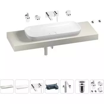 Комплект мебели для ванной комнаты с раковиной Wellsee