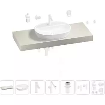 Комплект мебели для ванной комнаты с раковиной Wellsee
