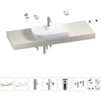 Комплект мебели для ванной комнаты с раковиной Wellsee