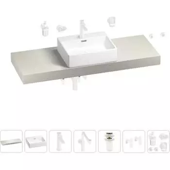 Комплект мебели для ванной комнаты с раковиной Wellsee Genuine Tree 201018700
