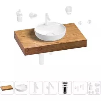 Комплект мебели для ванной комнаты с раковиной Wellsee