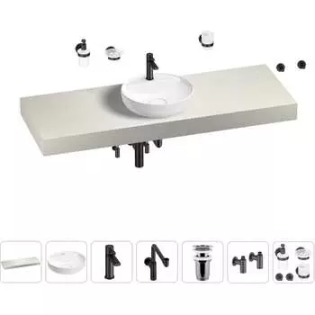Комплект мебели для ванной комнаты с раковиной Wellsee