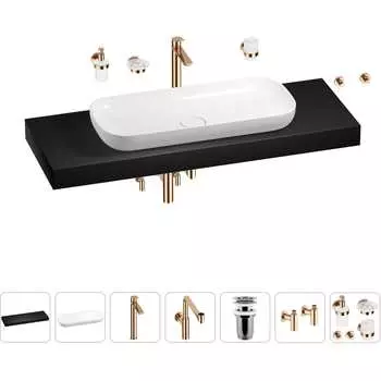 Комплект мебели для ванной комнаты с раковиной Wellsee