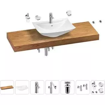 Комплект мебели для ванной комнаты с раковиной Wellsee