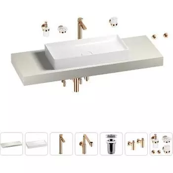 Комплект мебели для ванной комнаты с раковиной Wellsee Genuine Tree 201017914