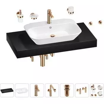 Комплект мебели для ванной комнаты с раковиной Wellsee