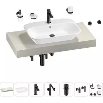 Комплект мебели для ванной комнаты с раковиной Wellsee