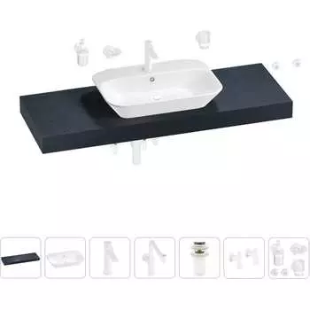 Комплект мебели для ванной комнаты с раковиной Wellsee